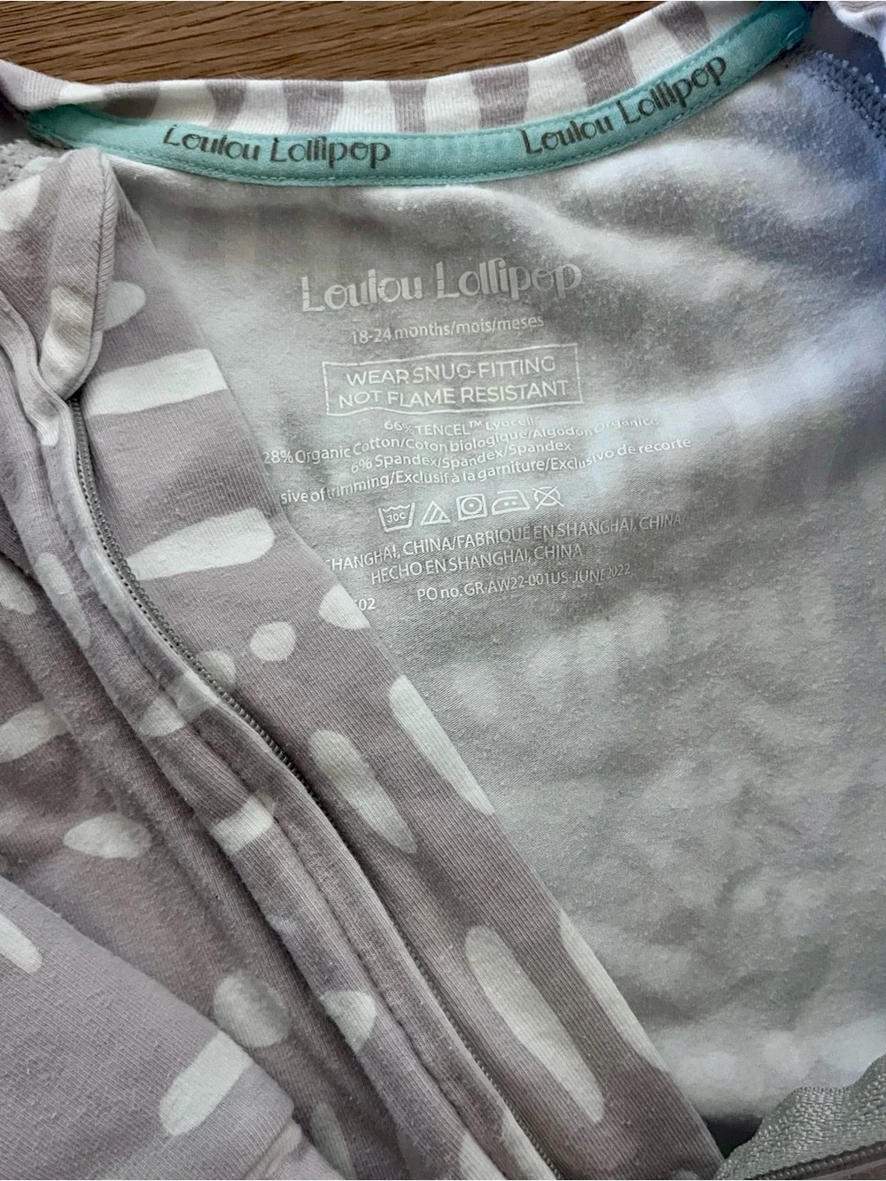Lot of FIVE (5) Loulou Lollipop Gender Neutral One-Piece Sleepers - Soft Cotton